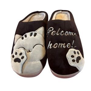 Adorable Welcome Home Cat Slippers. Will make a perfect gift!
